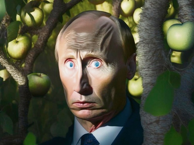Президент с яблоками